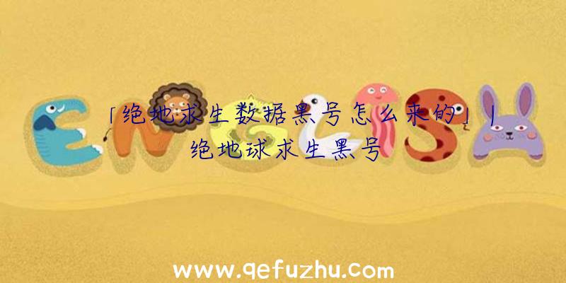 「绝地求生数据黑号怎么来的」|绝地球求生黑号